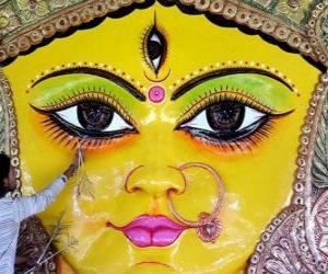 Puzzle Επικεφαλής της θεάς Durga, μία από τις πτυχές της Parvati